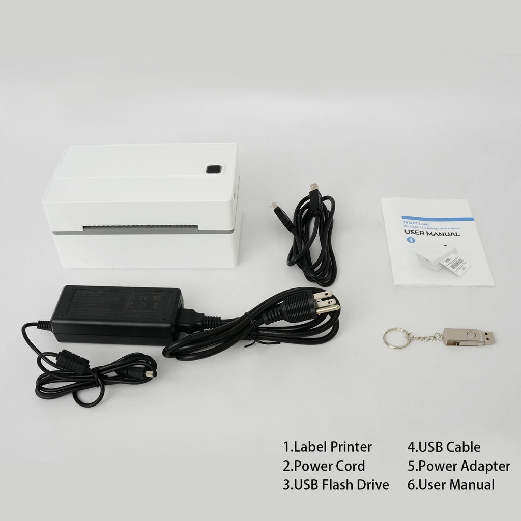 Thermal Label Printer Portable No Ink Required 300DPI 4x6 for Small