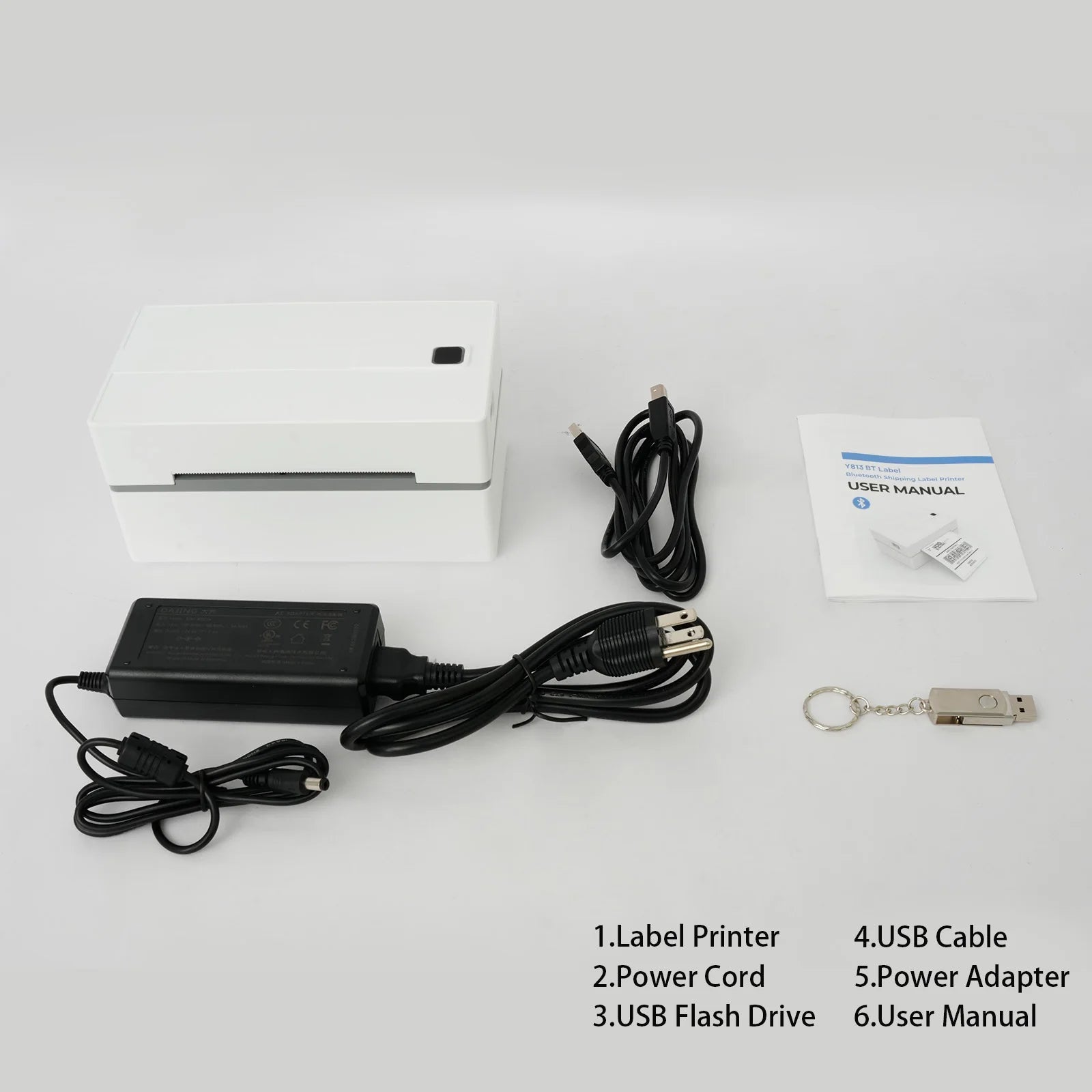 Thermal Label Printer Portable No Ink Required 300DPI 4x6 for Small