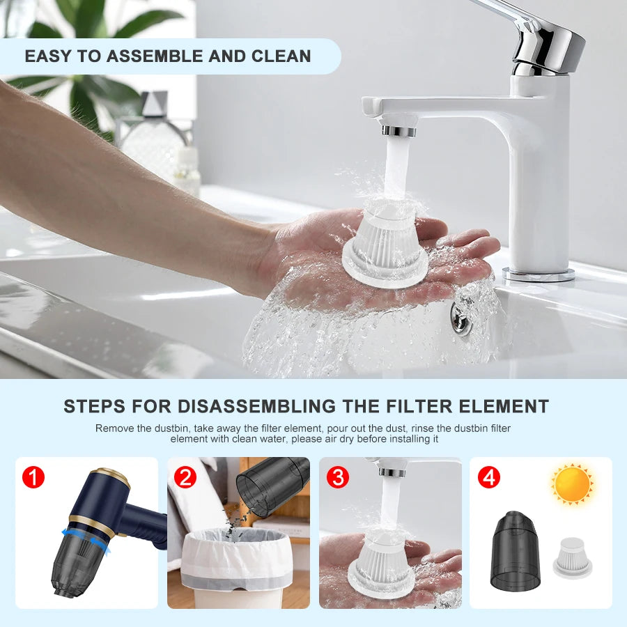 Wireless Vacuum Cleaner with 4000mAh Rechargeable Lithium Battery US