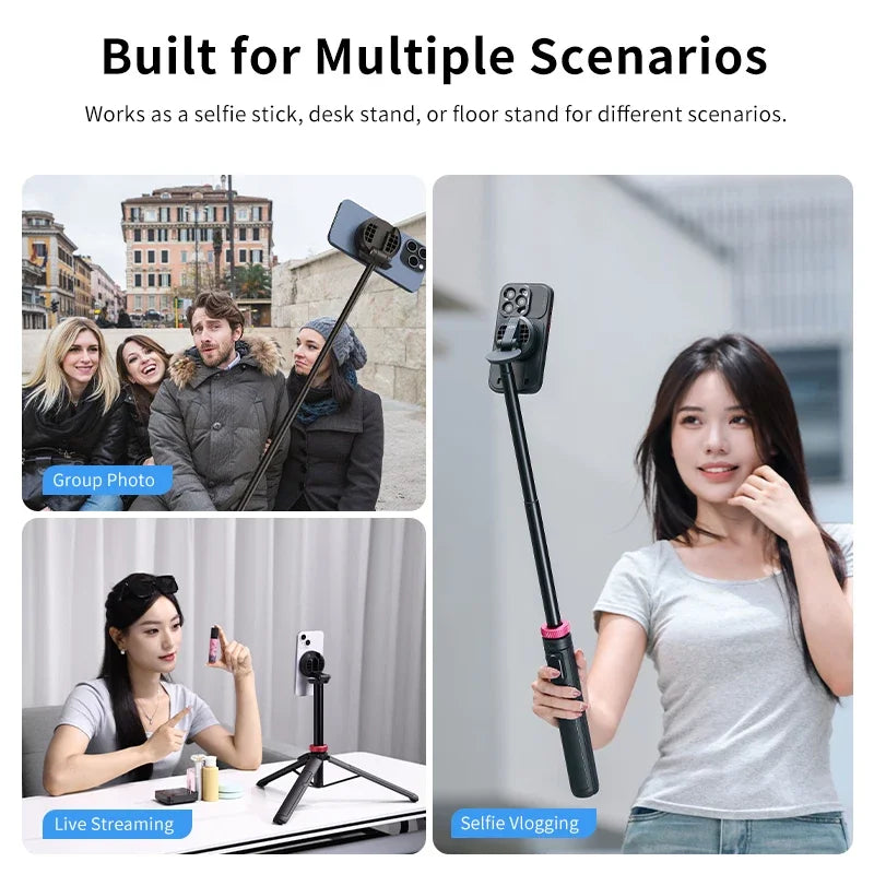 Ulanzi MT – 84 1.53M Magsafe Selfie Stick Tripod Stand Bluetooth Rem
