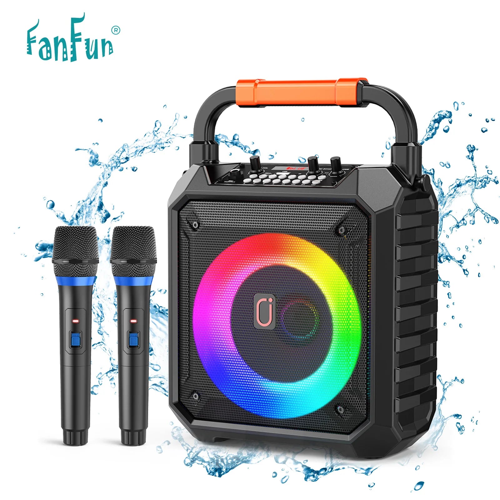 T17 – T Wireless Bluetooth Speaker, Karaoke Machine with 2 Microphon