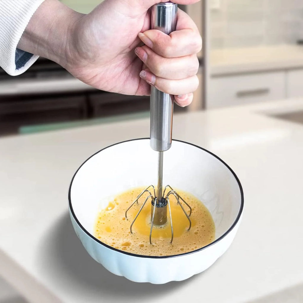 Eggbeater Semi – Automatic Egg Whisk Milk Frother Coffee Frother Whi