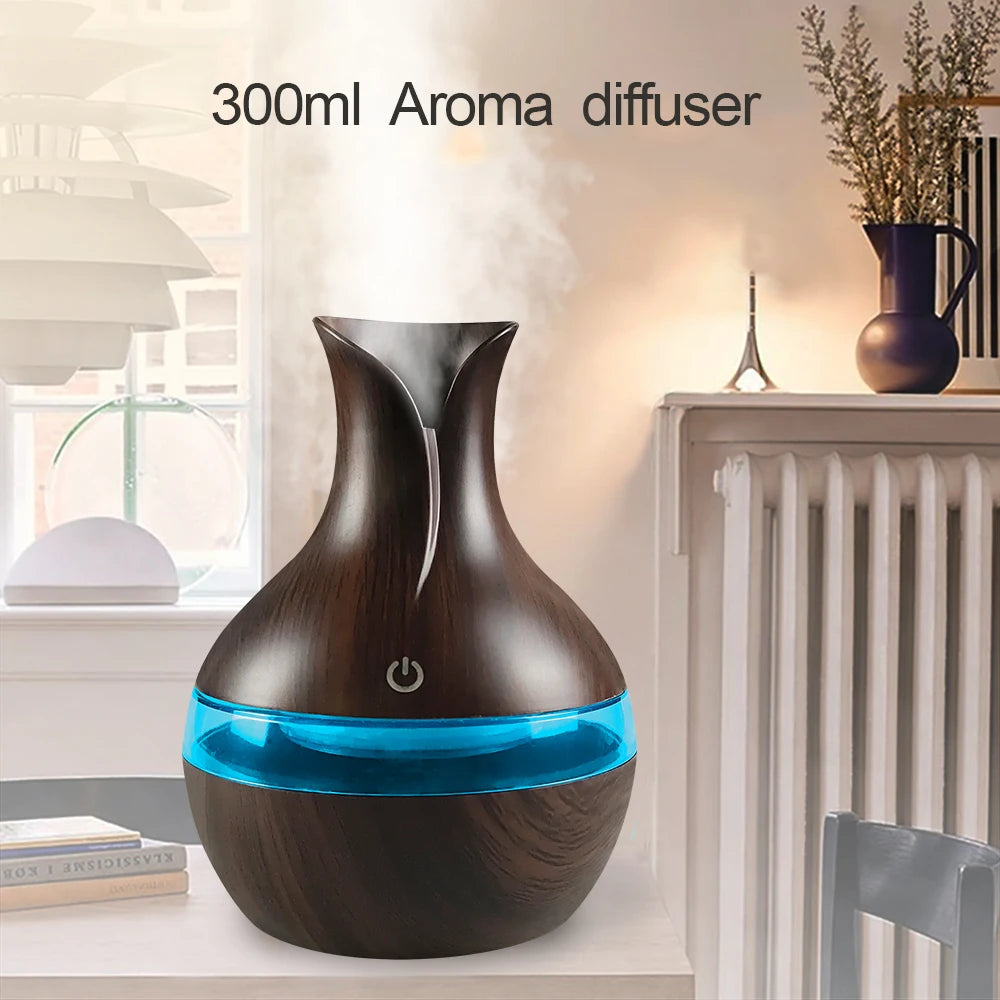Air Humidifier with 7 – Colors Mood LED Aromatherapy Diffuser 300ml