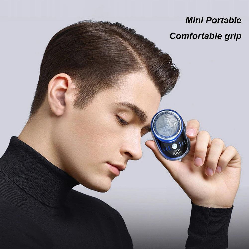 Men Vehicle Mounted Shaver USB Charging Face Beard Trimmer with Digi