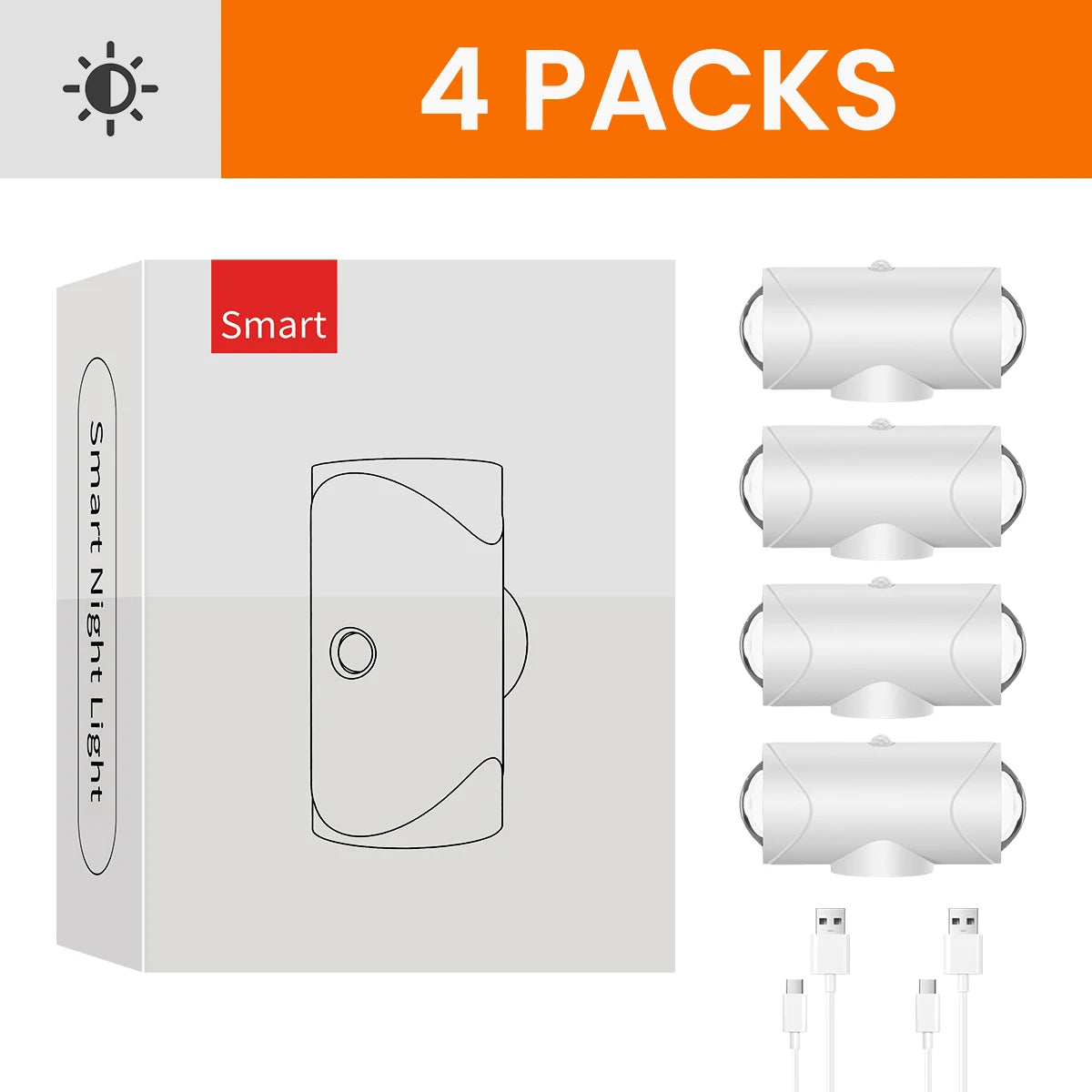 LED Motion Sensor Wall Sconce Lights, 3 Modes, 8 Lighting Colors, US