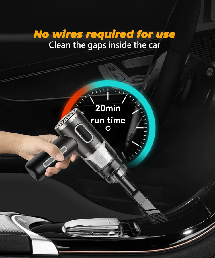 ABS Car Vacuum Cleaner Portable Powerful Wireless Vacuum Cleaner Hom