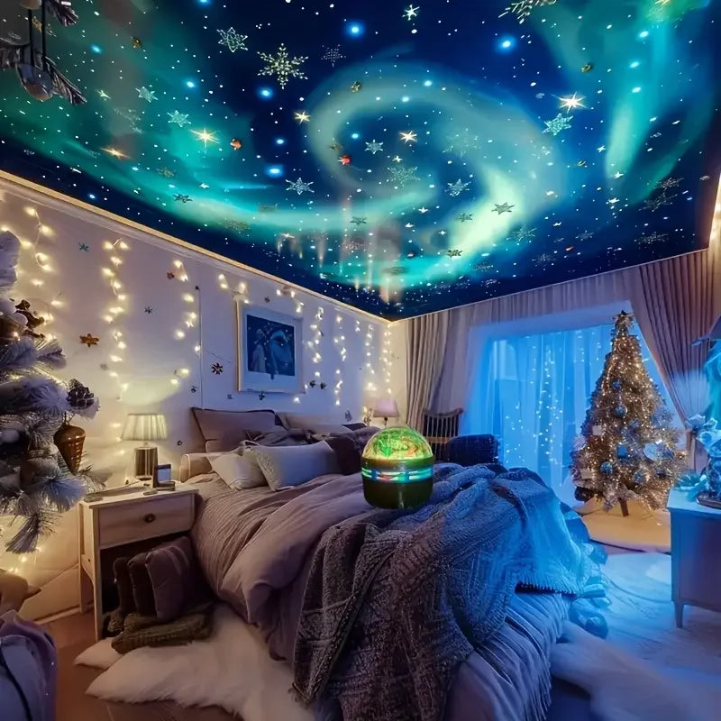 Aurora Borealis Starry Sky Projection Light, LED Projection Night Li
