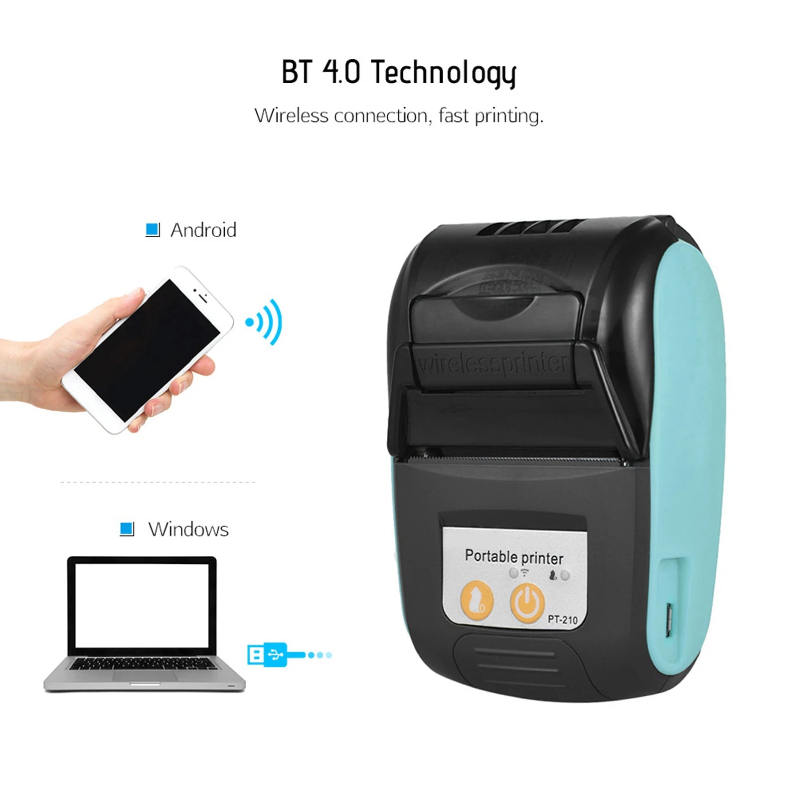 Portable Receipt Printer Thermal Printer Portable Thermal Printer Bl
