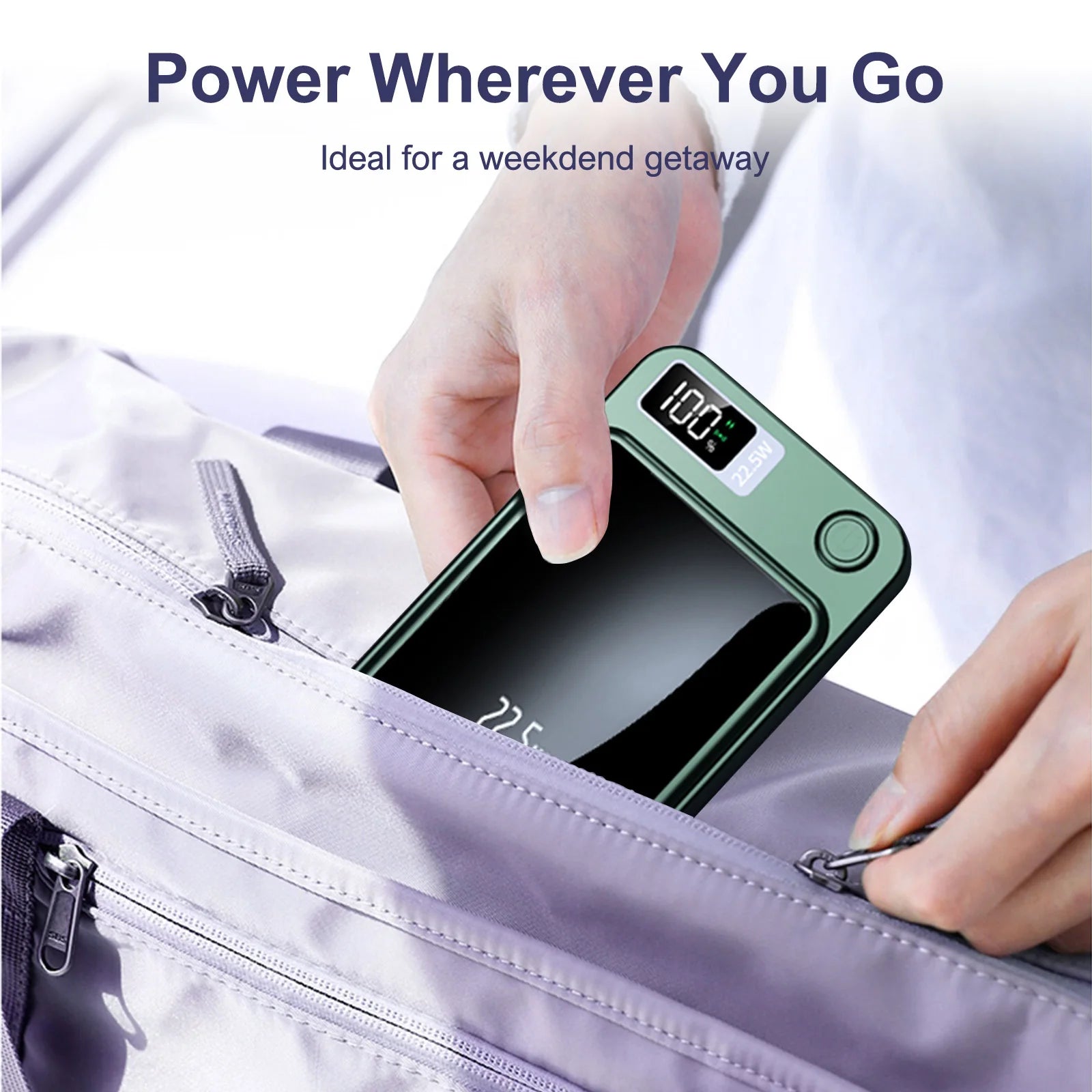 10000mAh Magnetic Charger Power Bank Wireless 22.5W USB – C Foldable