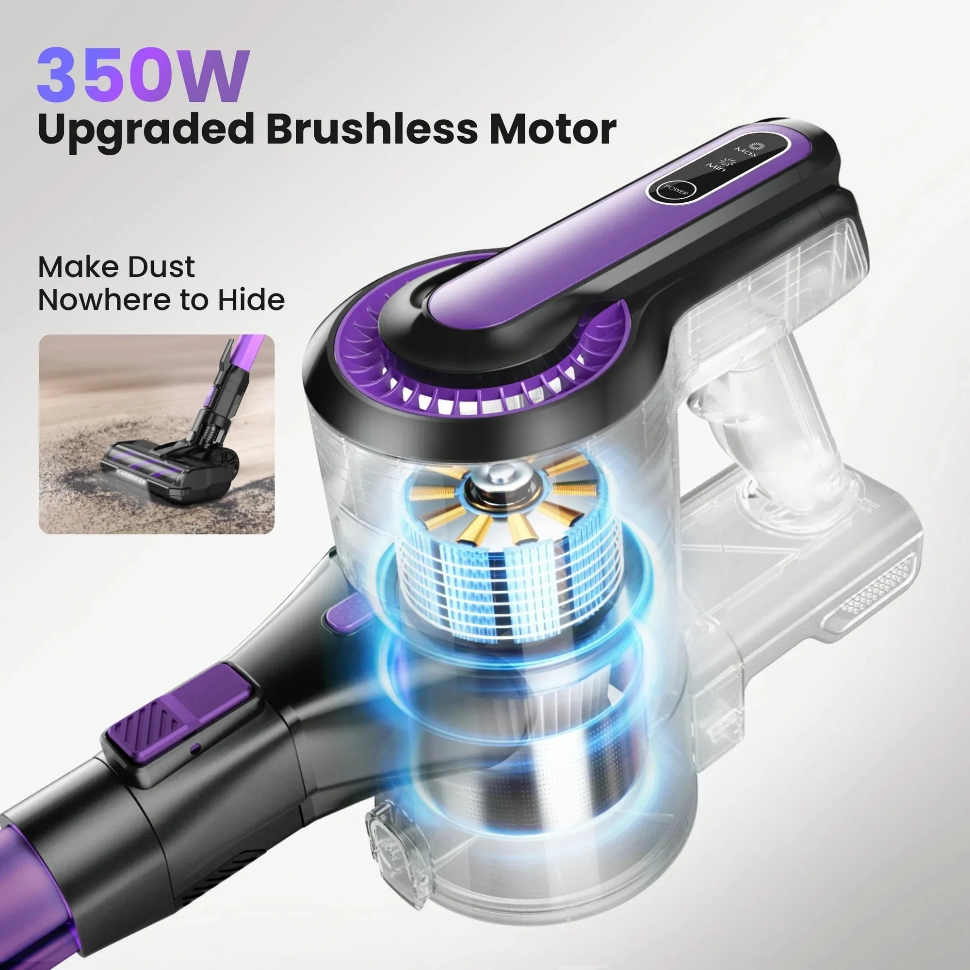 Poweart V870 Cordless Vacuum Cleaner 30KPa 8 – in – 1 Stick Vacuum U