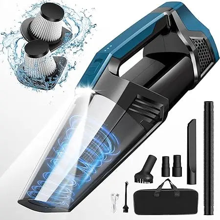 Handheld Vacuum Cordless Car Vacuum Portable with LED Light, High Po