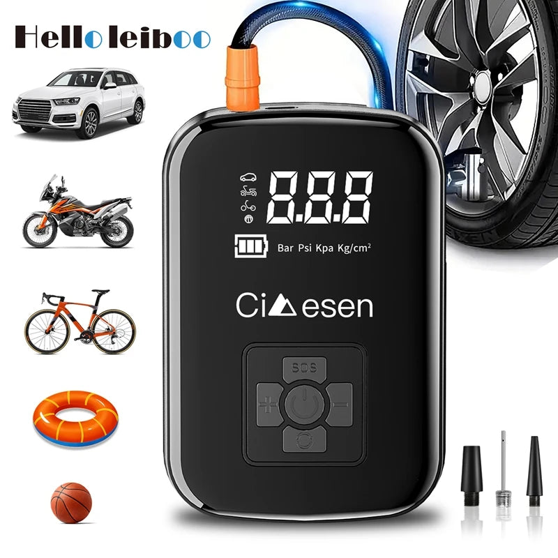 1pc Car Wireless Air Pump 150PSI Portable Electric Tire Inflation fo
