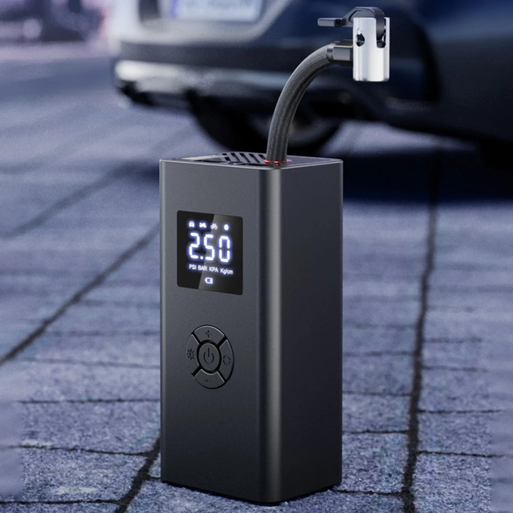 Car Air Compressor LCD Display Portable Air Compressor with LED Ligh