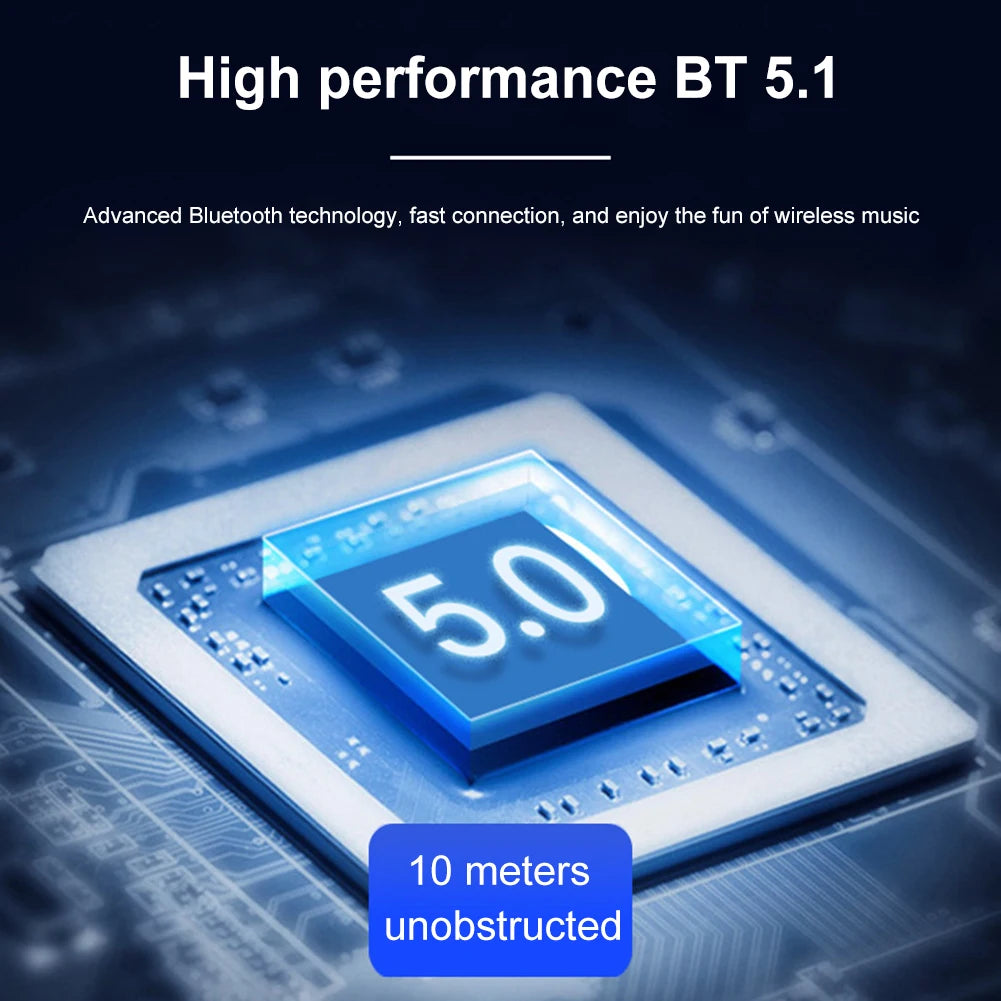 HiFi Stereo Subwoofer Bluetooth – Compatible Support TF Card Portabl