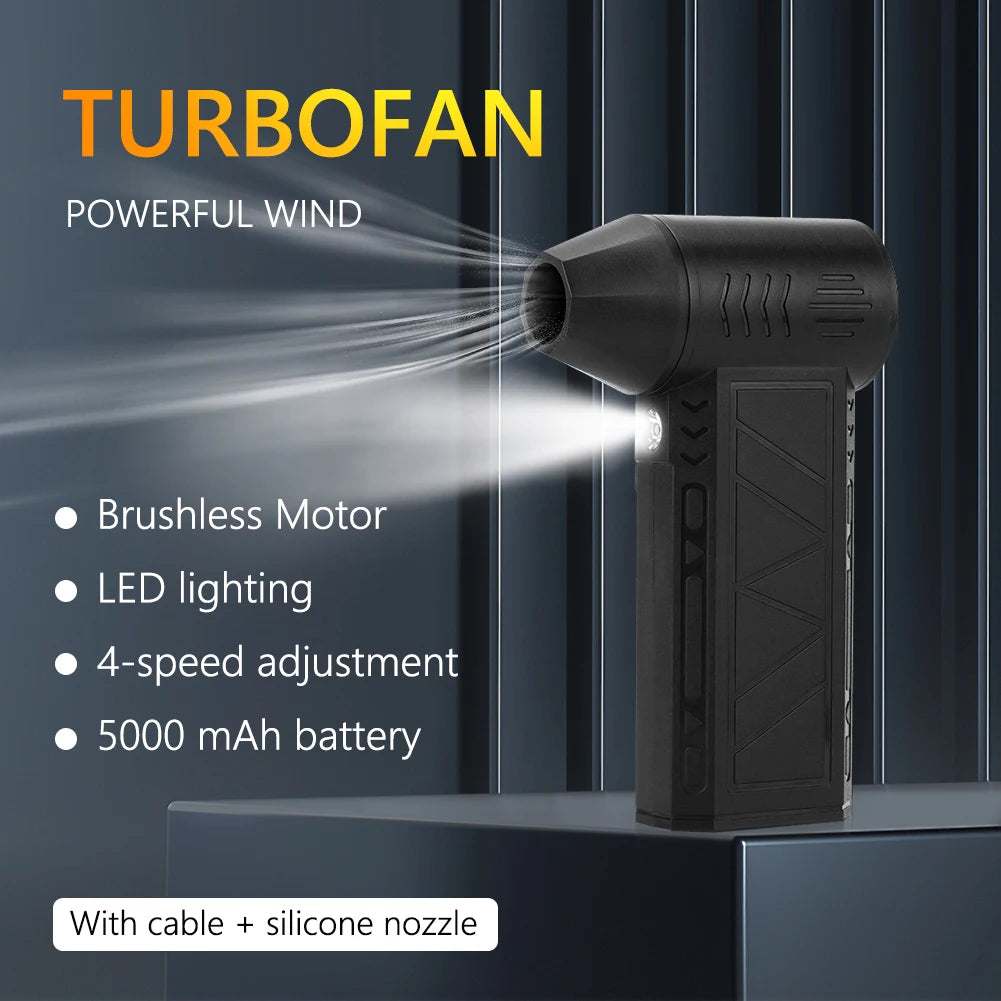 Mini Turbo Jet Fan 110000RPM Electric Air Duster with Light Air Blow