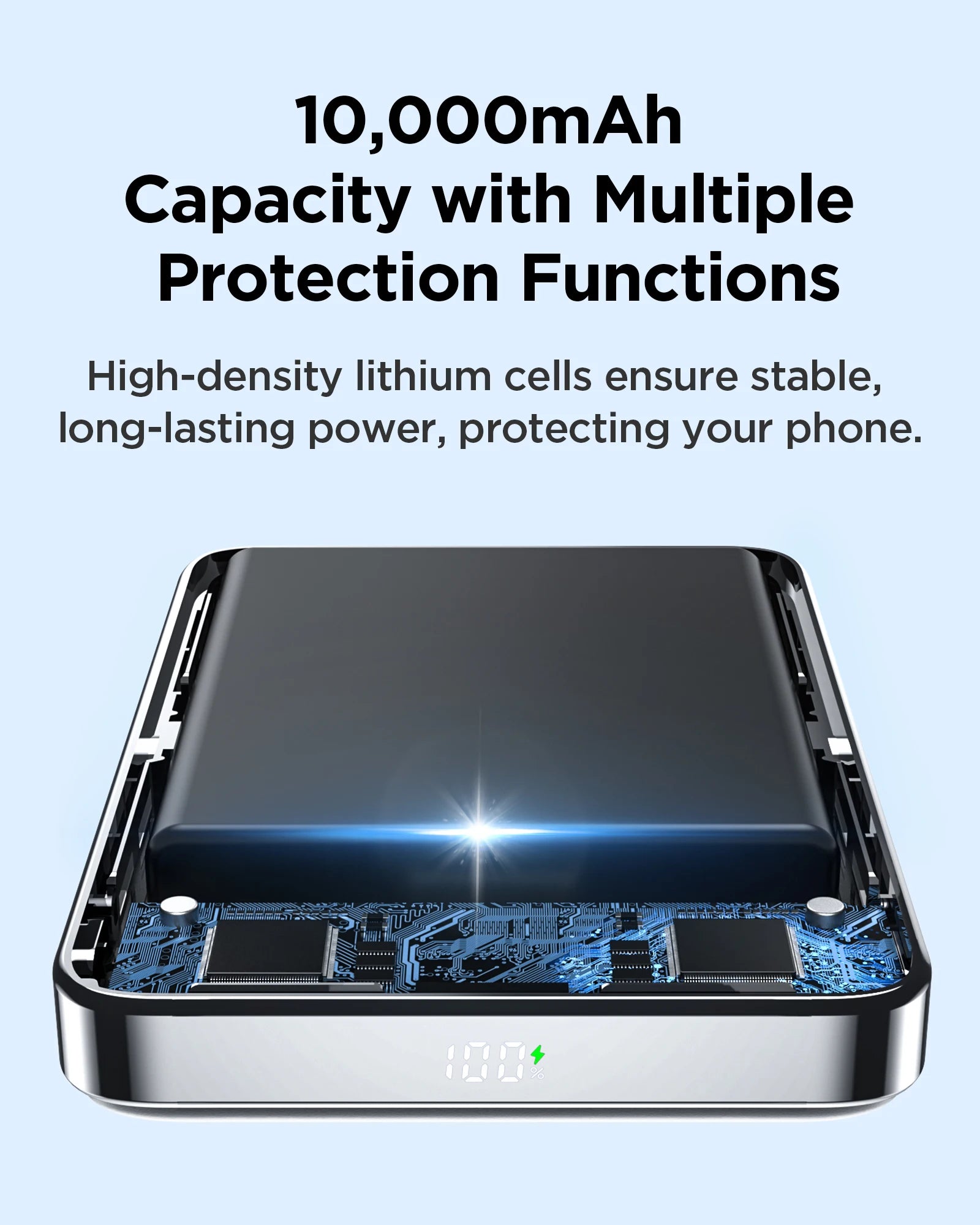 PISEN Magnetic Wireless Power Bank with Built in Stand MagSafe Compa