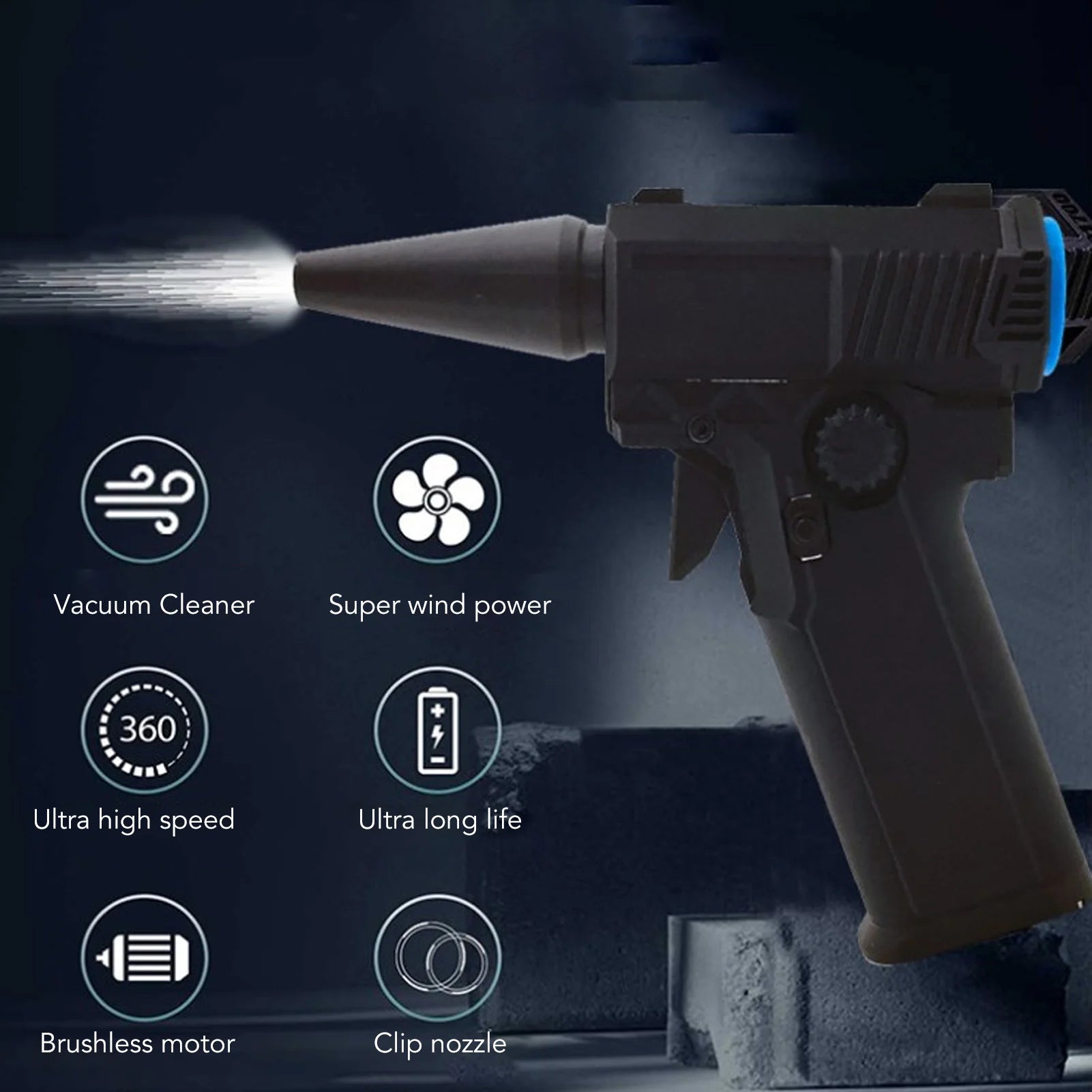 Portable Electric Air Duster 200000RPM Electric Air Blower Multifunc