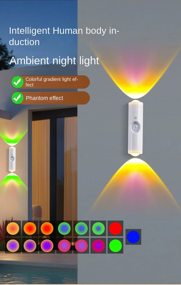 3/7Colors Magnetic Mount Color Changing Night Light with Human Body