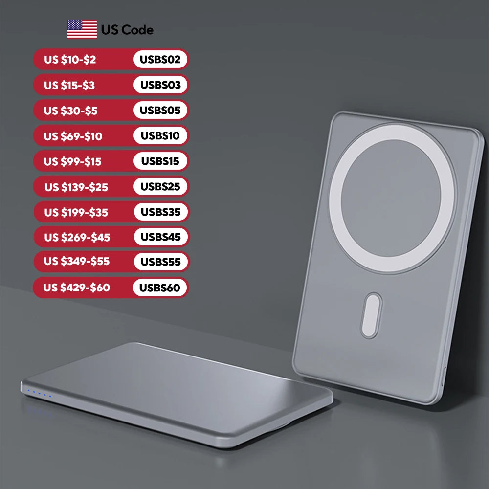 Magnetic Wireless Power Bank for Magsafe for IPhone 16 15 14 13 12 P