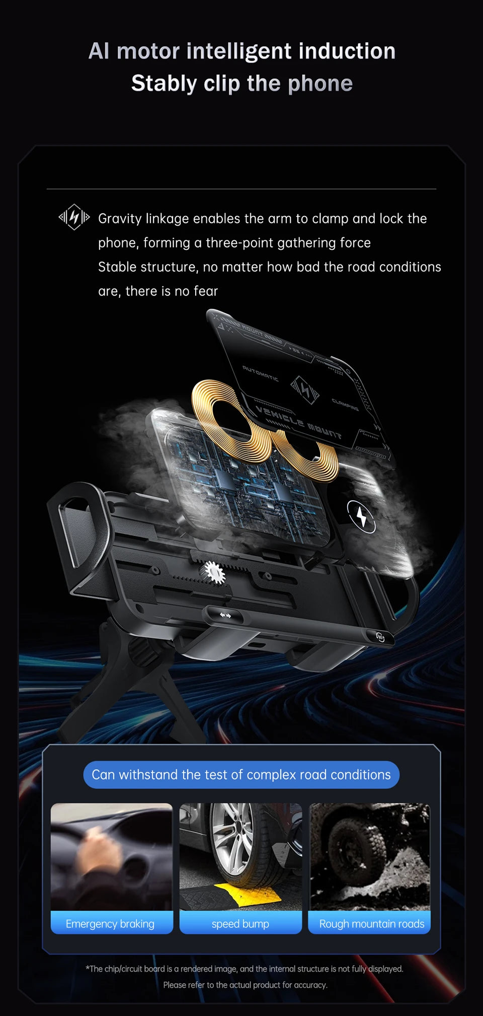 Car Wireless Charger Dual Coil Fold Screen Phone Fast Charging for S