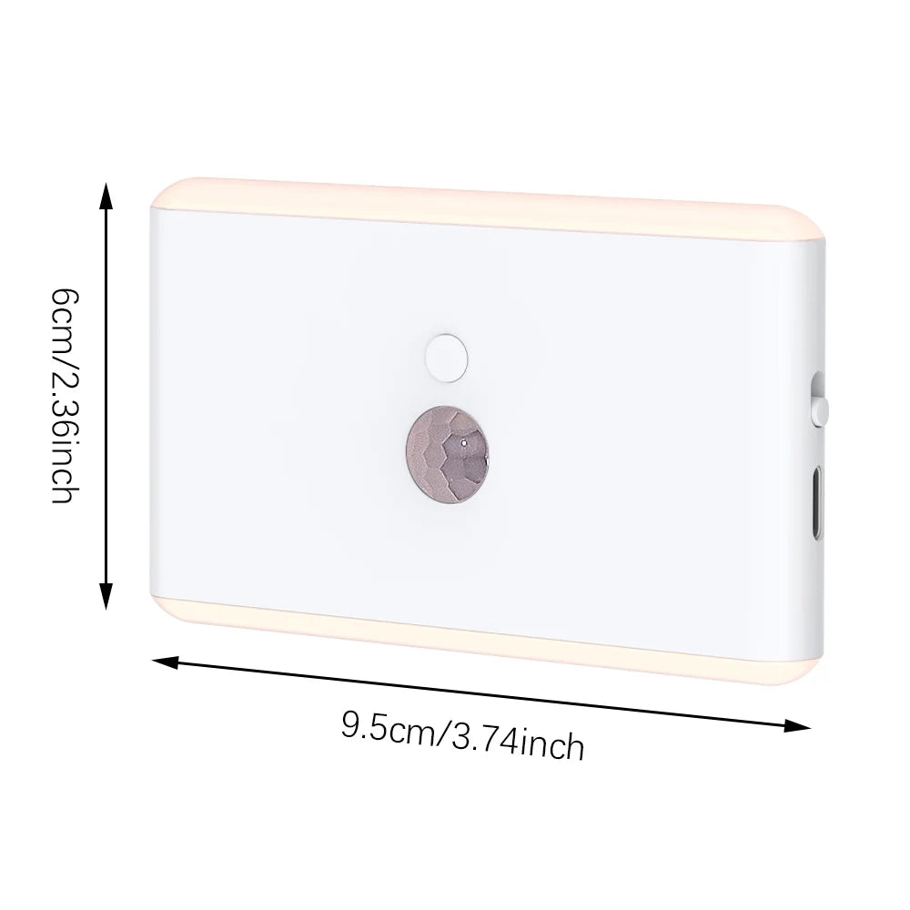 2PCS Magnetic Motion Sensor Night Light USB Rechargeable 5 Colors 10