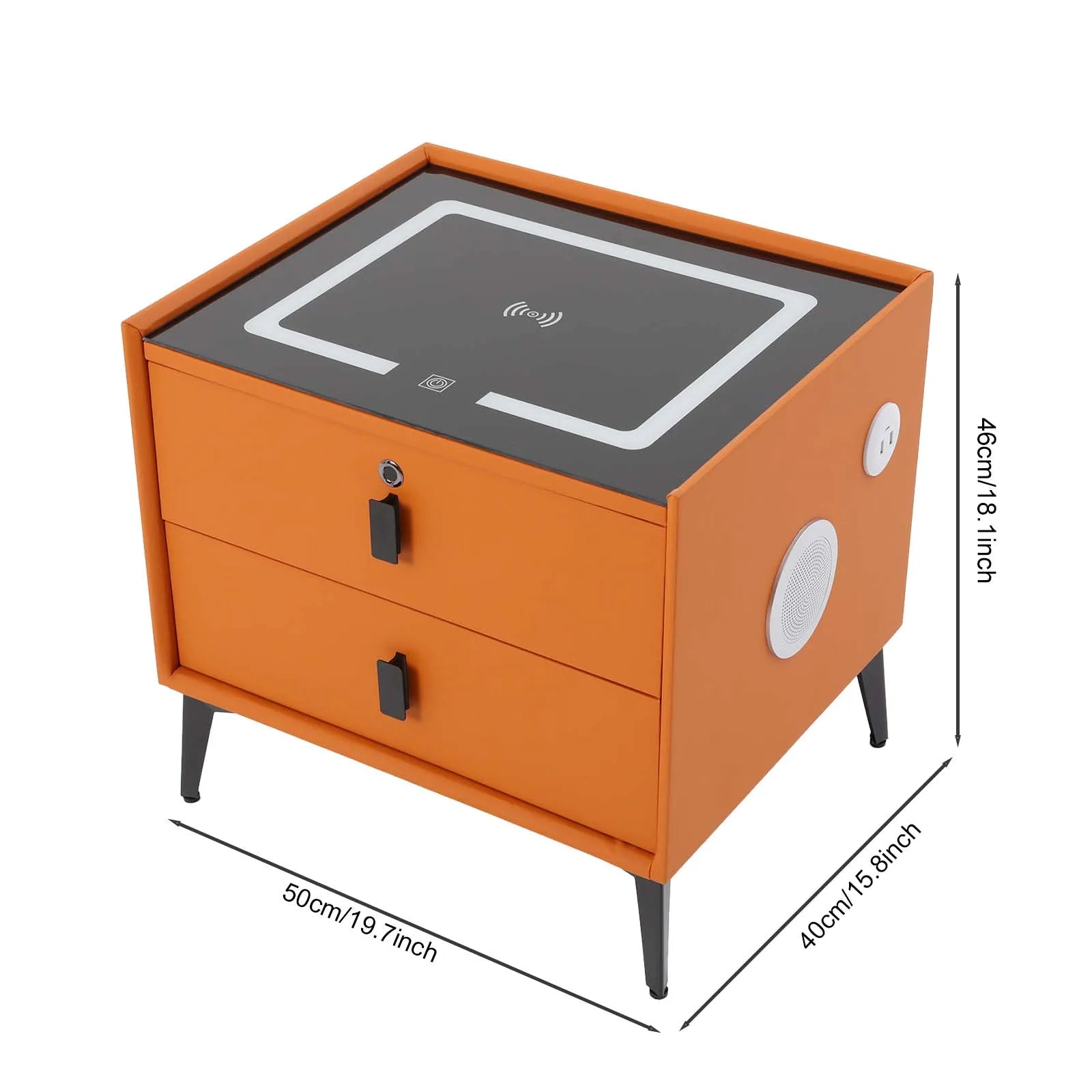 Bedside Table with Drawers Bluetooth Speaker Smart Bedside Table Bed