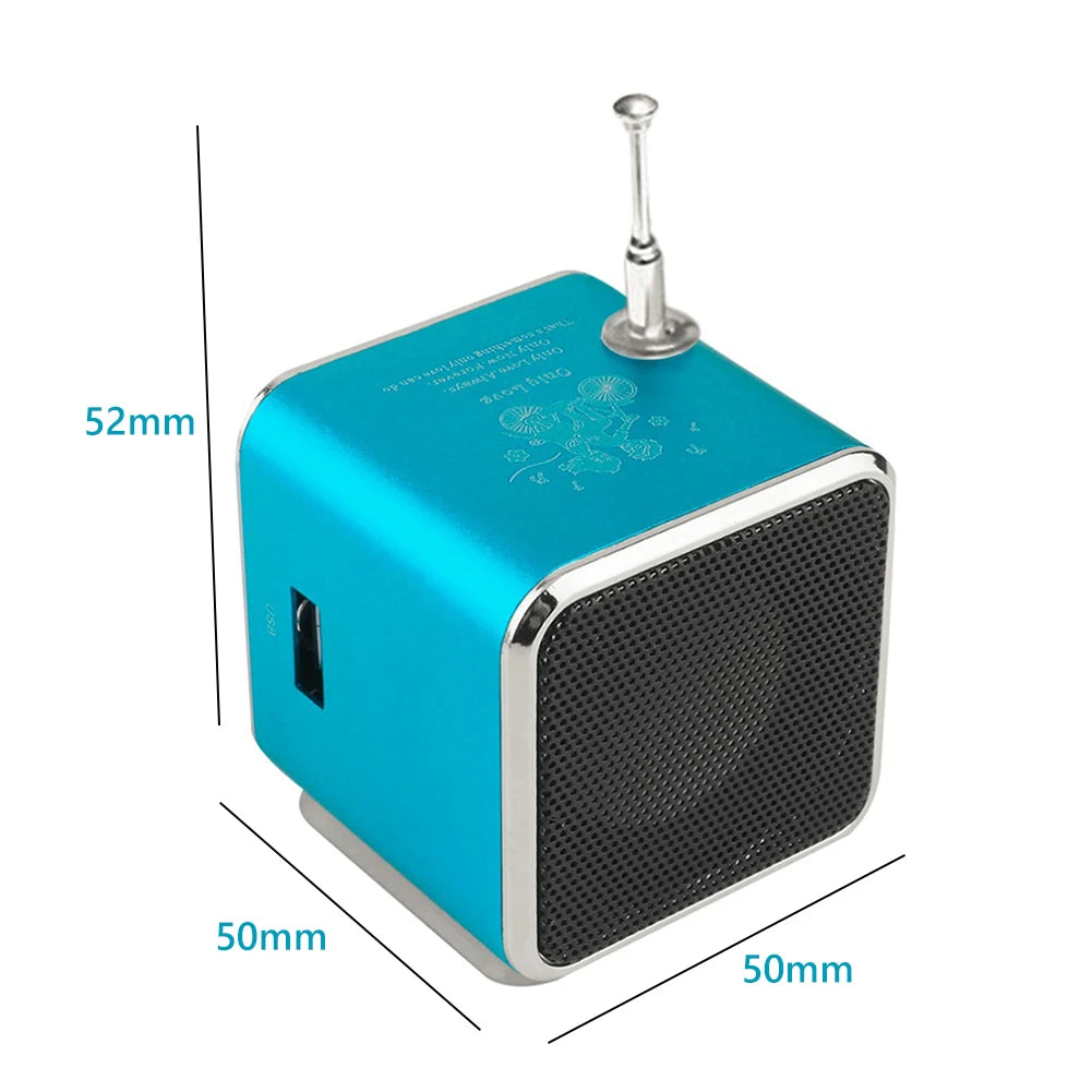 TD – V26 Mini Bluetooth Speaker with FM Radio MP3 Player LED Display