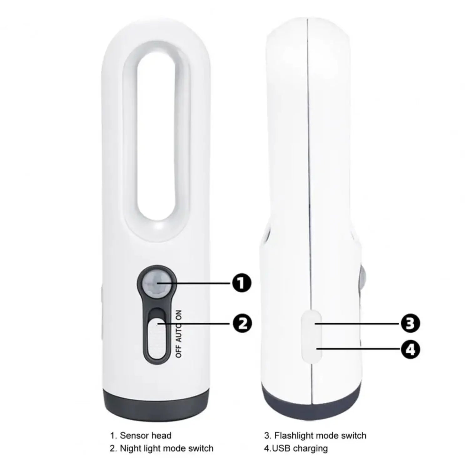 Motion Sensor Night Light 2 in 1 Portable Flashlight with Dusk to Da