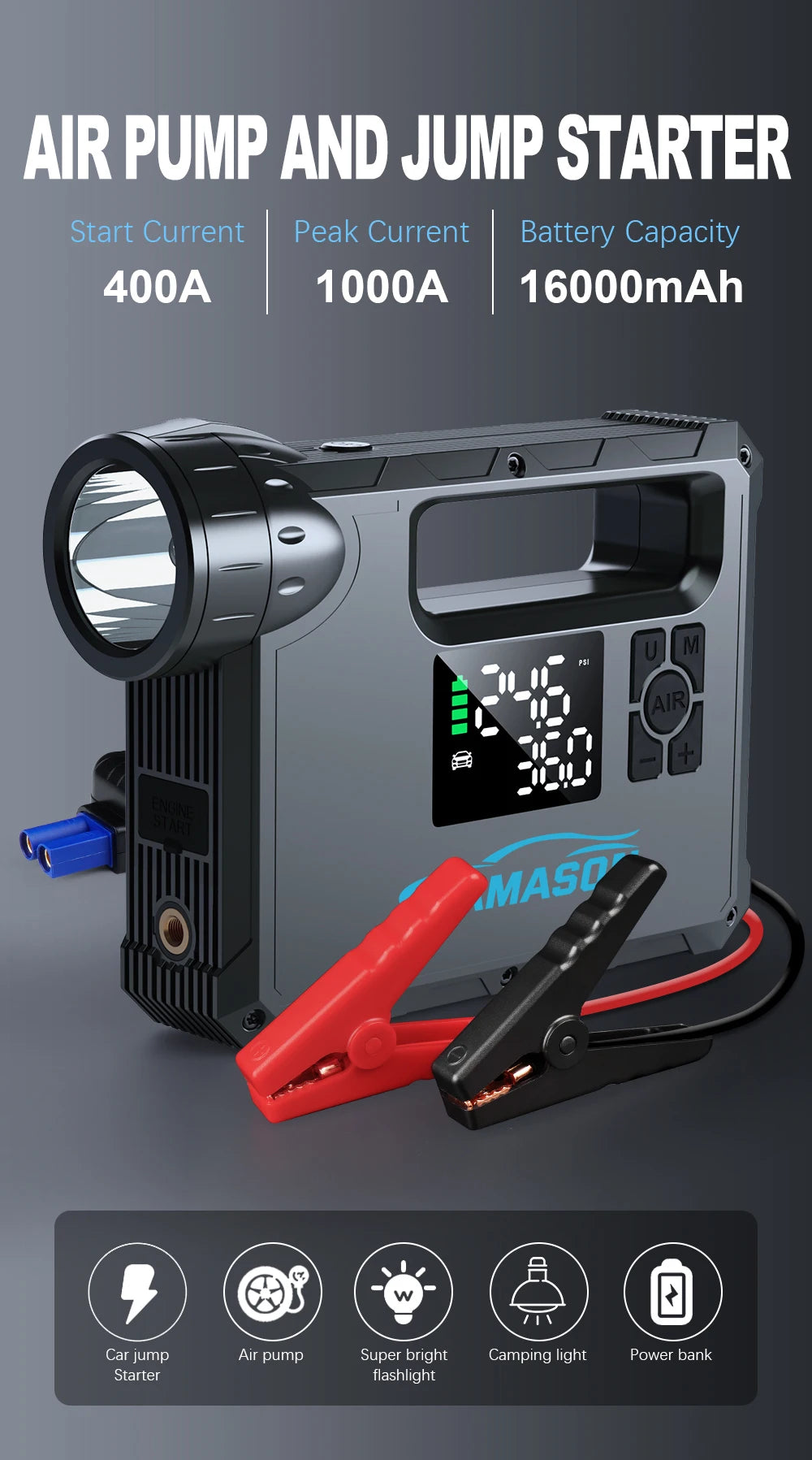 Portable Air Compressor Car Motorcycle Bicycle Tire Pump Tyre Mattre