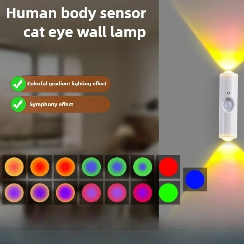 Smart RGB Gradient Night Light, Magnetic Motion Sensor, Rechargeable