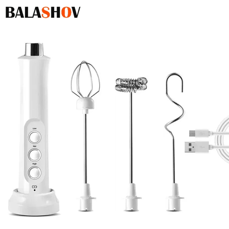 Wireless Milk Foam USB Rechargeable Handheld Electric Foam Maker 3 S