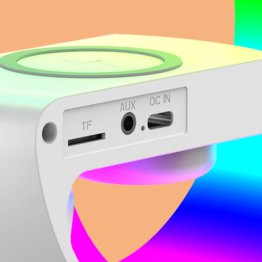 Wireless Speaker Charger Night Light with Alarm Clock Charging Funct