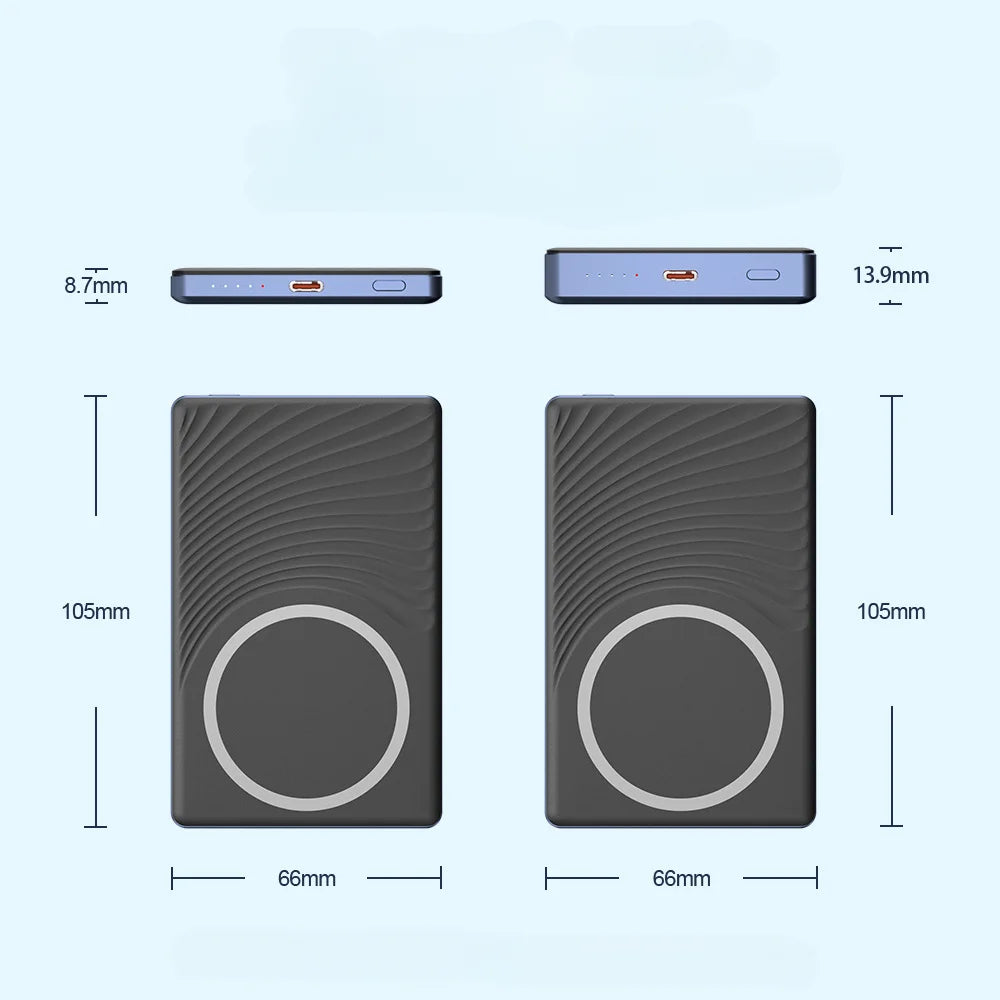 For MagSafe IPhone Samsung Xiaomi Magnetic Power Bank Portable Mini