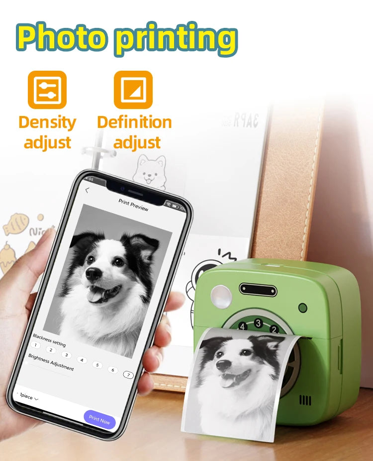 M1 Photo Pocket Printer with 2 Roll for IOS Android Bluetooth Mini P