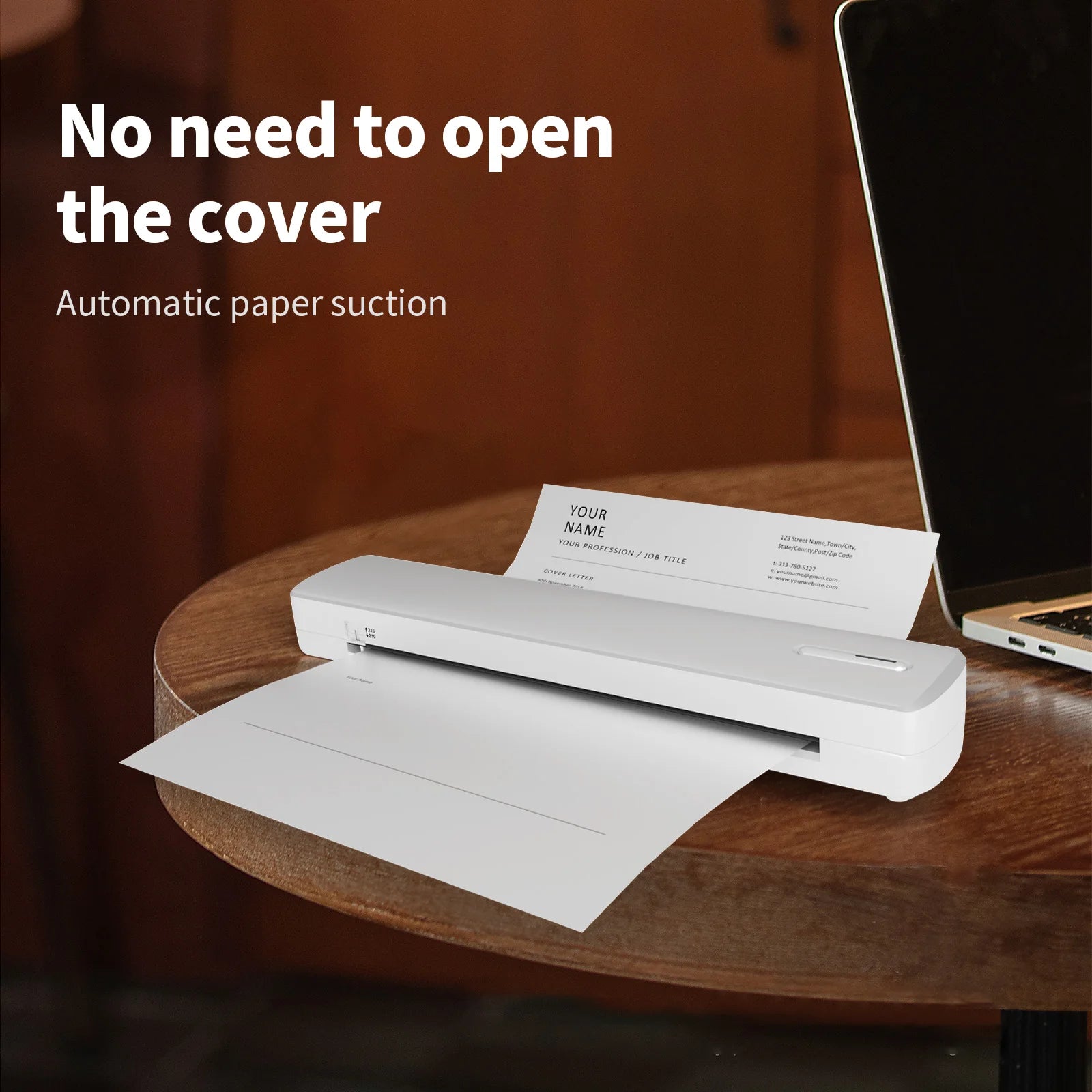 Portable Printer Wireless Inkless Thermal A4 C80 300DPI – Letter Mob