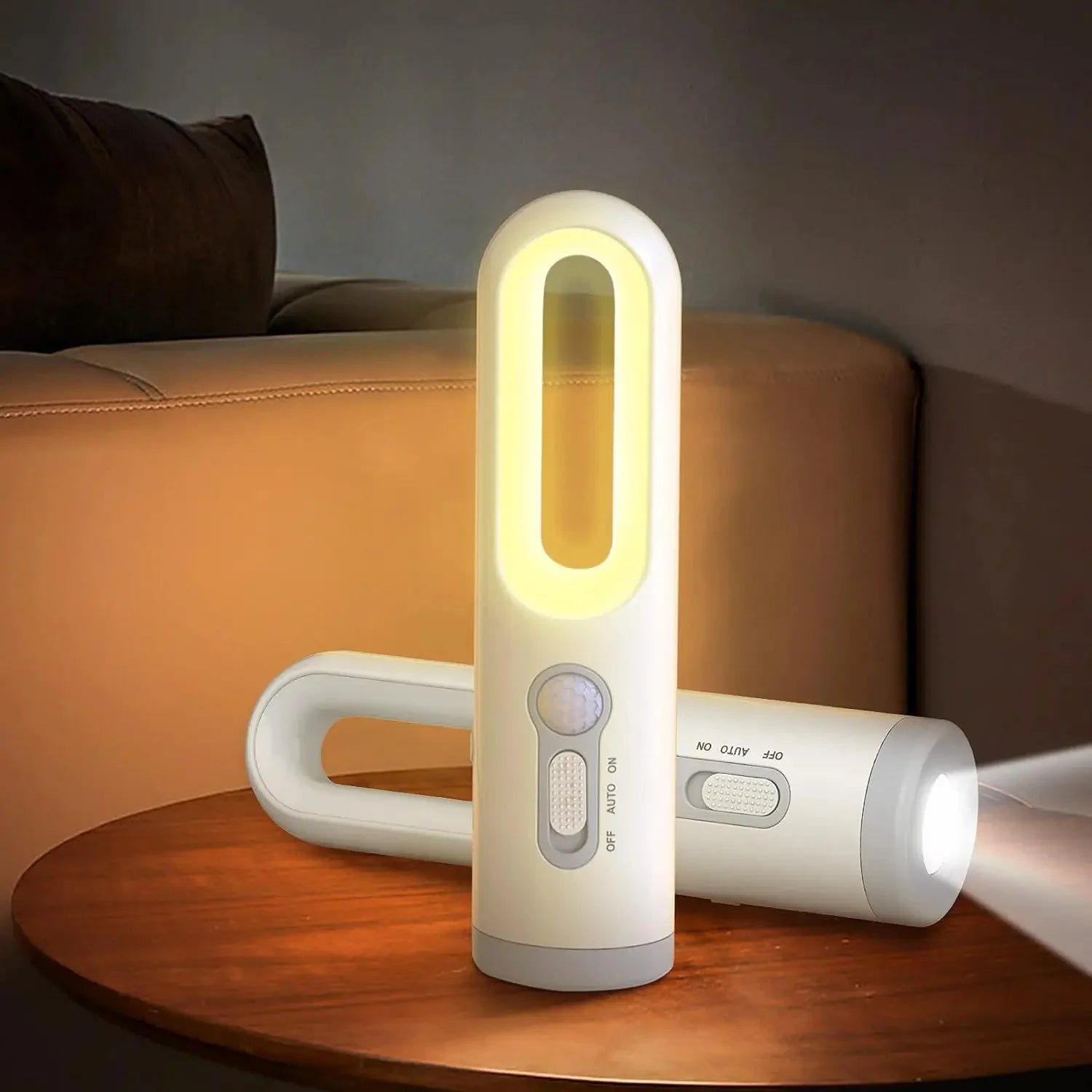 Motion Sensor Night Light 2 in 1 Portable Flashlight with Dusk to Da