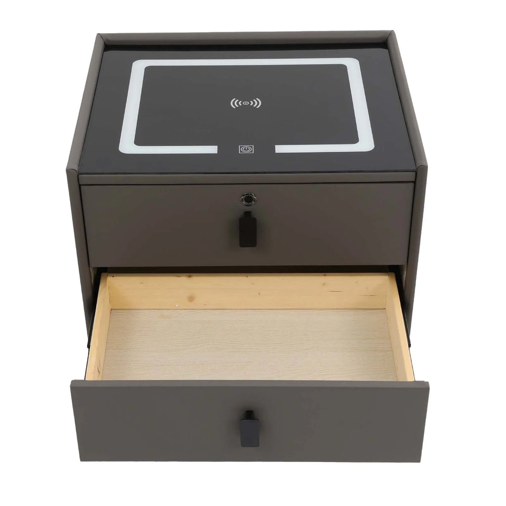 Bedside Table with Drawers Bluetooth Speaker Smart Bedside Table Bed