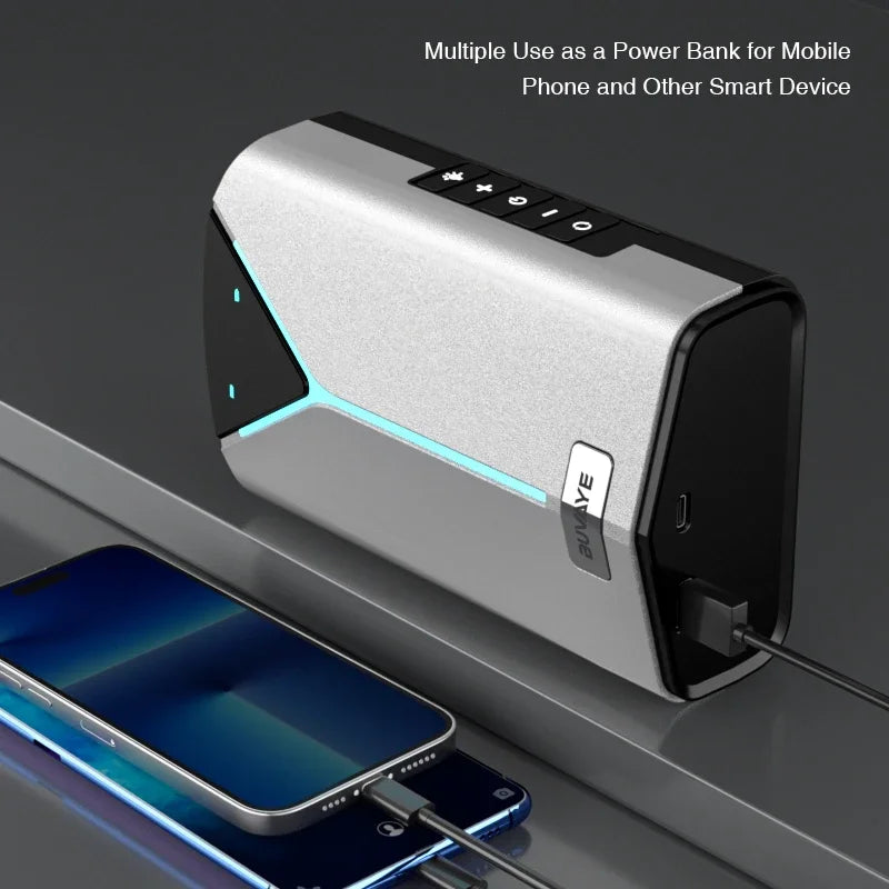BUVAYE Portable 4 in 1 Car Battery Jump Starter Air Pump Power Bank