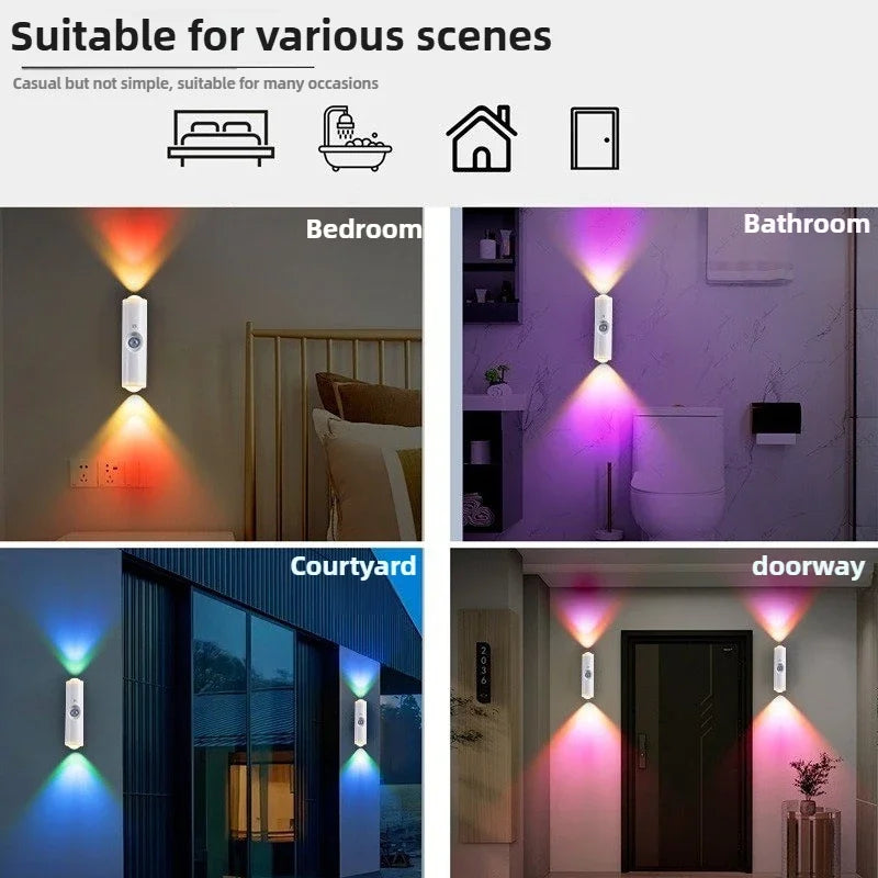 Smart RGB Gradient Night Light, Magnetic Motion Sensor, Rechargeable
