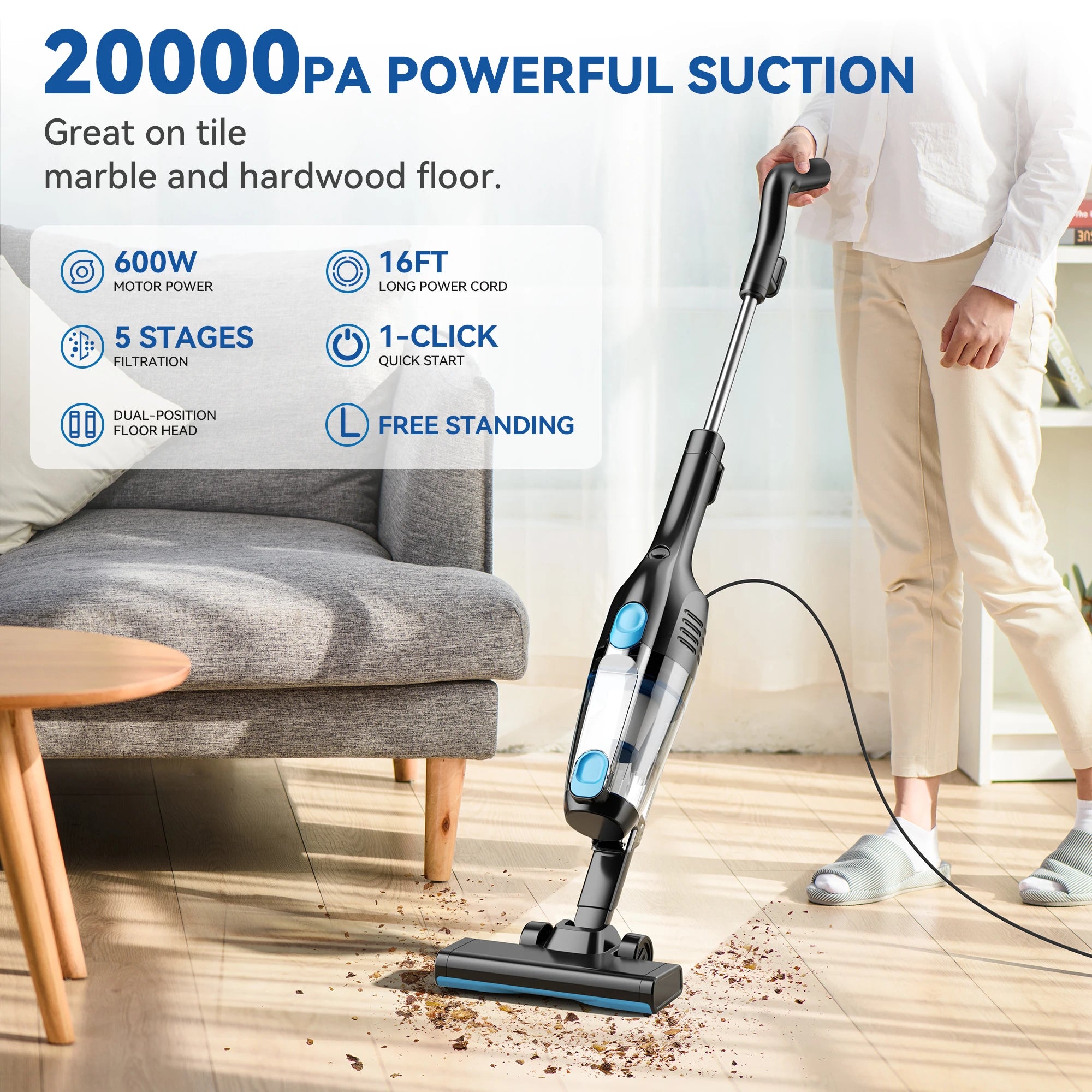 INSE R3S Corded Vacuum Cleaner 16Kpa 6M Extra Long Cord Handheld Vac