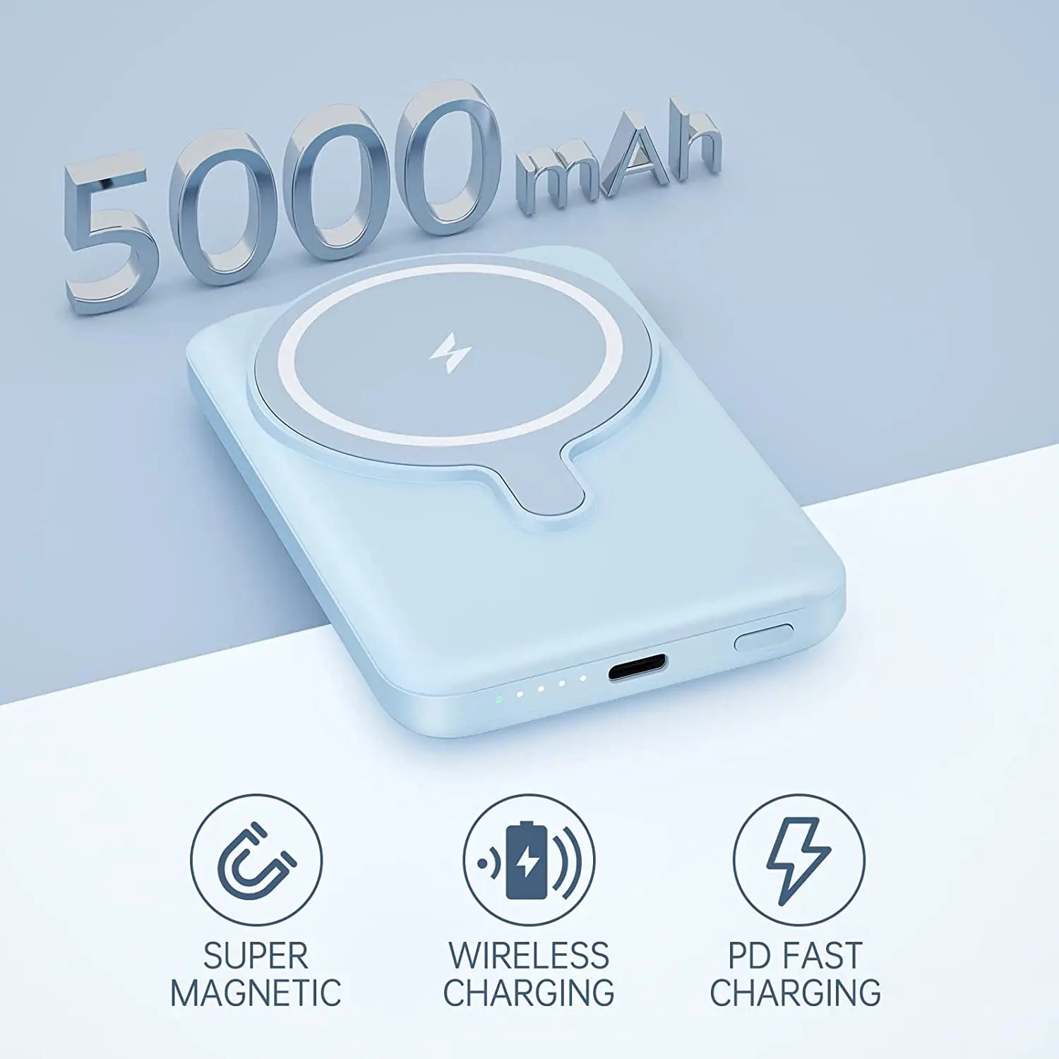 Magsafe Power Bank 5000mAh Magnetic Wireless Phone Charger External