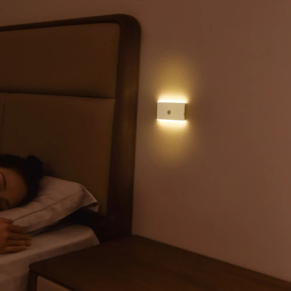 2PCS Magnetic Motion Sensor Night Light USB Rechargeable 5 Colors 10