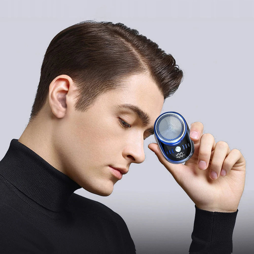 Men Mini Electric Travel Shaver USB Charging Face Beard Trimmer with