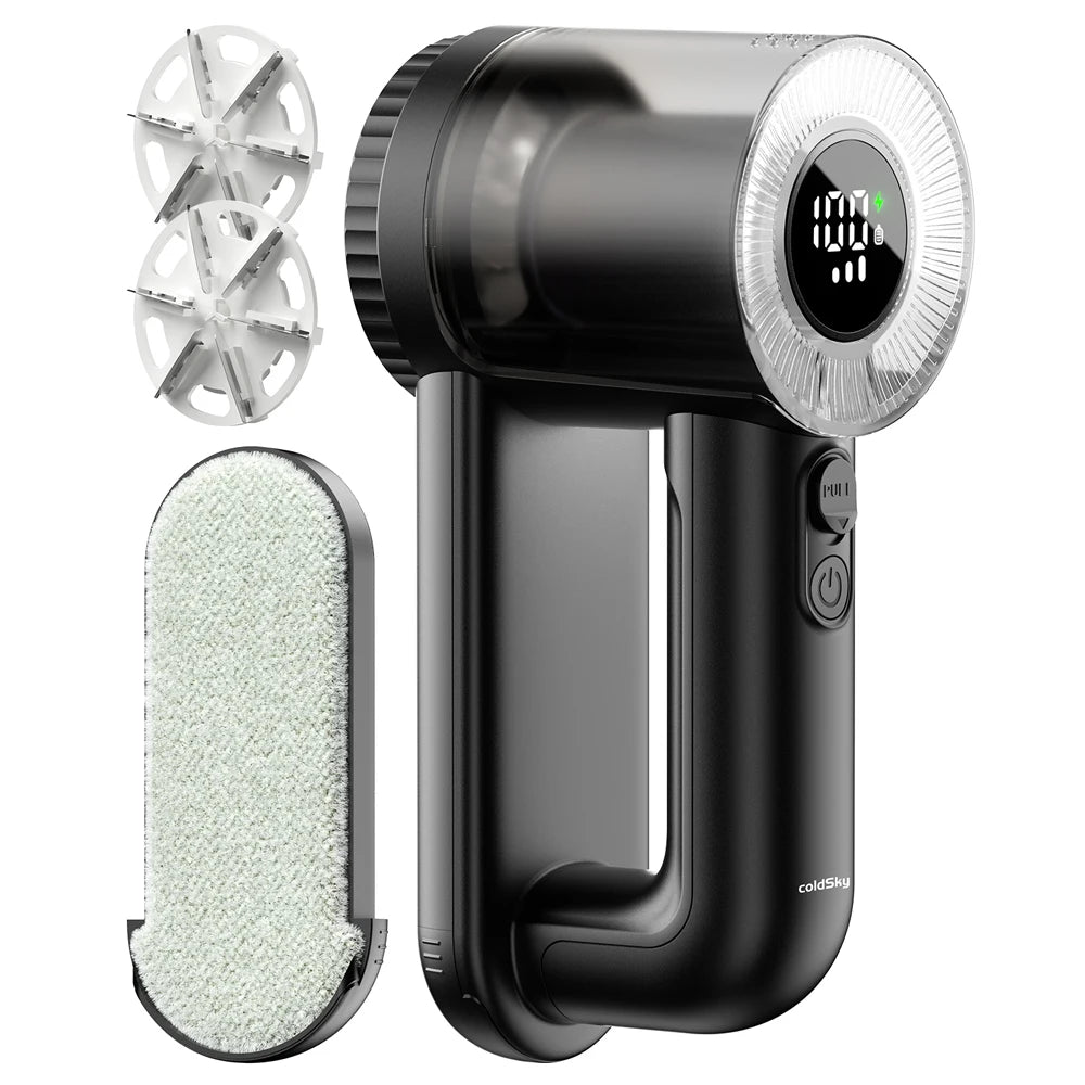 ColdSky Rechargeable Fabric Shaver Electric Lint Remover with Digita