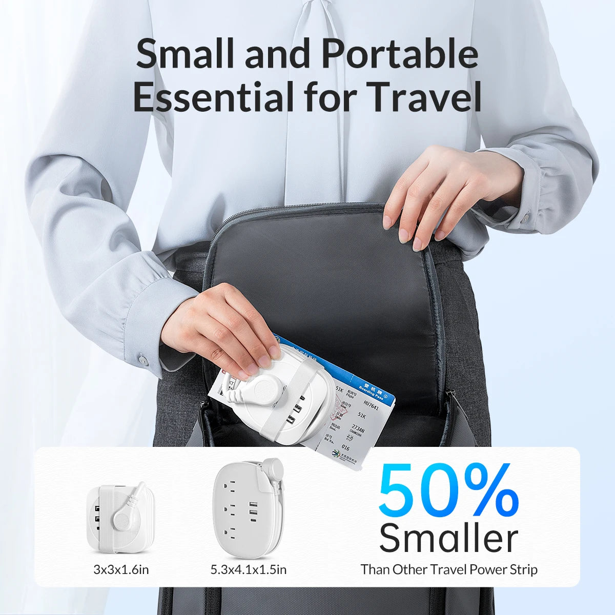 ORICO Travel Power Strip Adapter Smart Plug Multiple Extension Socke