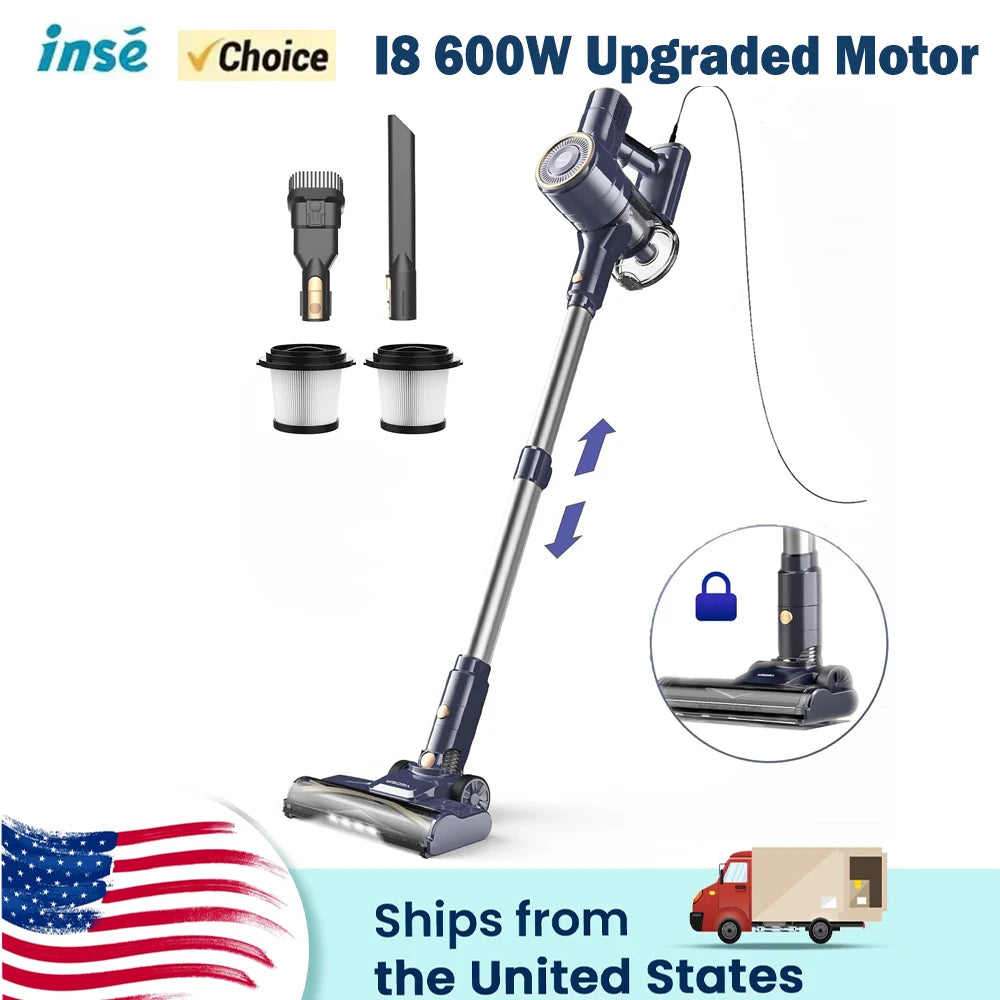 INSE I8 Corded Vacuum Cleaner 600W 23KPa Stick Vacuum Free – Stand 6