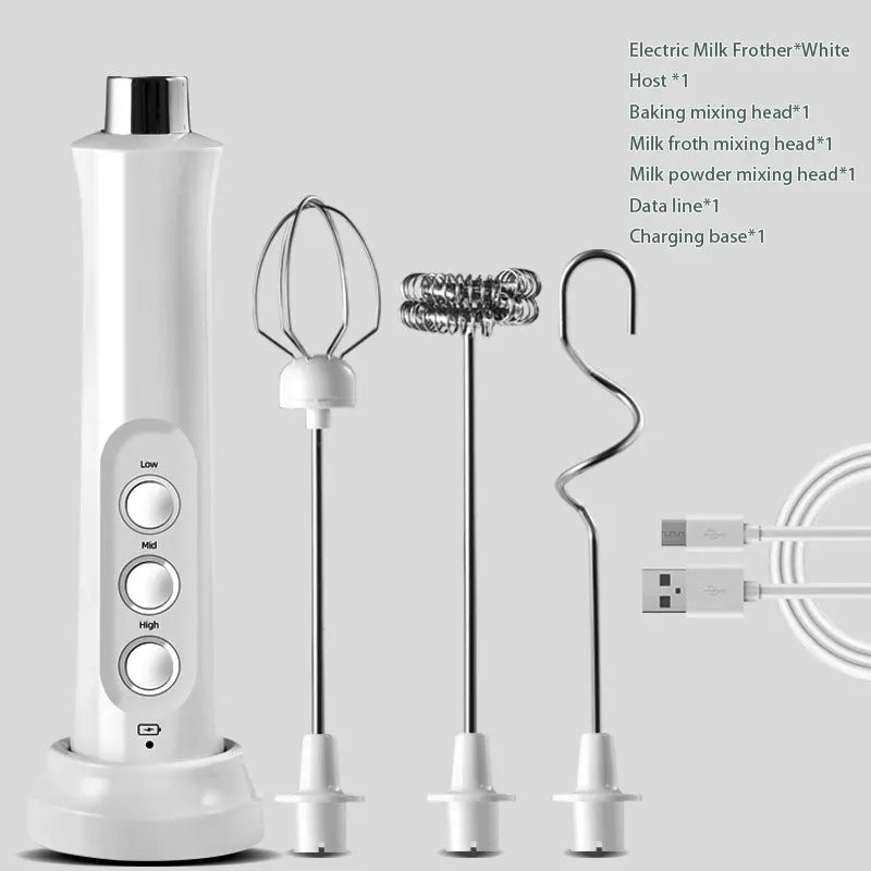 Wireless Milk Foam USB Rechargeable Handheld Electric Foam Maker 3 S