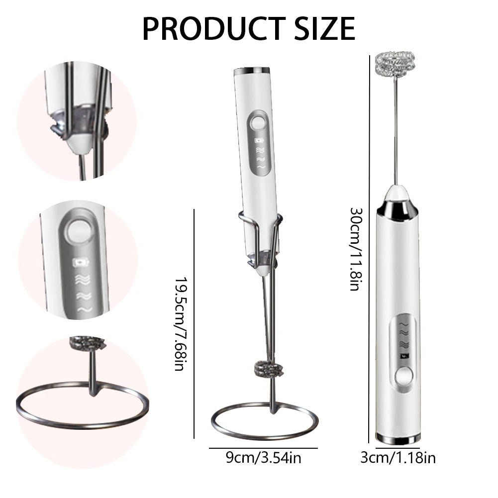 Electric Milk Frother Mixer Wireless Electrical Mini Coffee Maker Wh