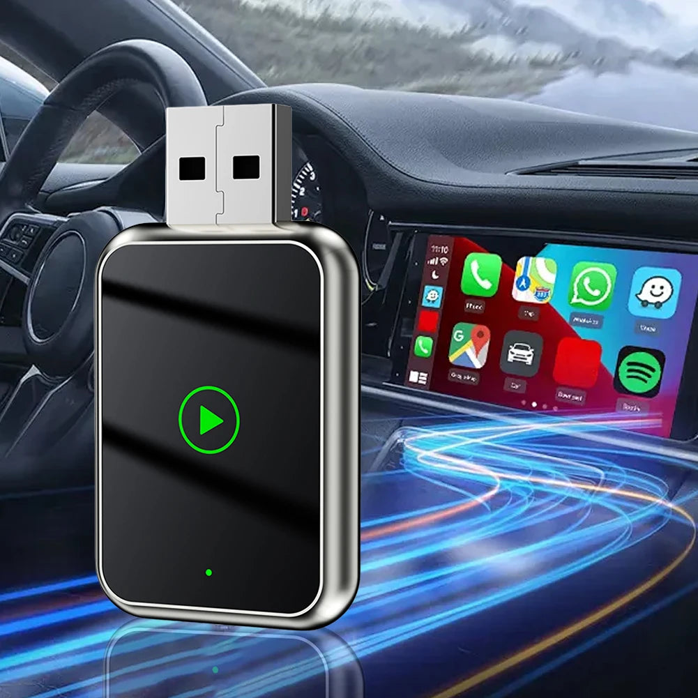 2in1 Wired to Wireless CarPlay Adapter Convert Type – C Plug & Play