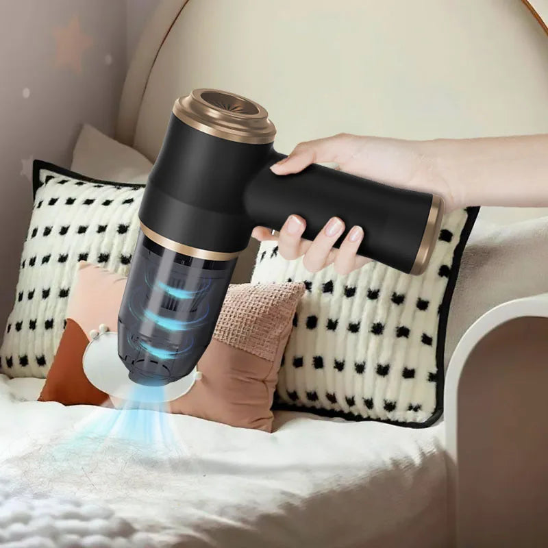 ABS Car Vacuum Cleaner Household Appliances Portable Battery Long Li